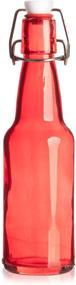 img 3 attached to 🍺 11 oz. Red Glass Grolsch Beer Bottle (6-pack) – Airtight Seal, Swing Top, Quart Size – Ideal for Home Brewing & Fermenting of Alcohol, Kombucha Tea, Wine, Homemade Soda