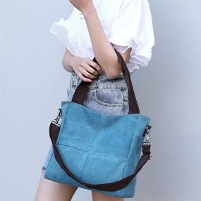 img 3 attached to Womens Canvas Shoulder Satchel Crossbody