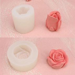 img 2 attached to Rose Shaped Craft Art Silicone Molds: Make Stunning Fondant Cake Decorations, Handmade Soaps, Candles, and More with this 2Pcs/Set!