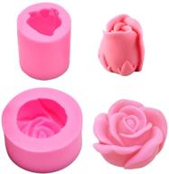 rose shaped craft art silicone molds: make stunning fondant cake decorations, handmade soaps, candles, and more with this 2pcs/set! logo