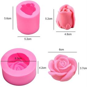 img 3 attached to Rose Shaped Craft Art Silicone Molds: Make Stunning Fondant Cake Decorations, Handmade Soaps, Candles, and More with this 2Pcs/Set!