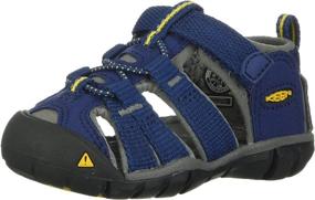 img 4 attached to KEEN Kids Seacamp Sandal Blue Boys' Shoes ~ Outdoor