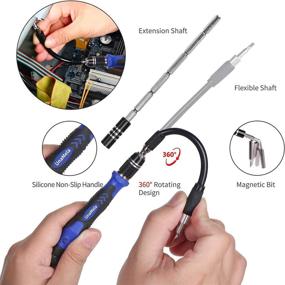 img 1 attached to 80-in-1 Precision Computer Repair Tool Kit with 56 Bits, Anti-Static Wrist, and 24 Repair Tools - Ideal for Macbook, PC, Tablet, PS4, Xbox Controller Repair