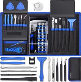 img 4 attached to 80-in-1 Precision Computer Repair Tool Kit with 56 Bits, Anti-Static Wrist, and 24 Repair Tools - Ideal for Macbook, PC, Tablet, PS4, Xbox Controller Repair