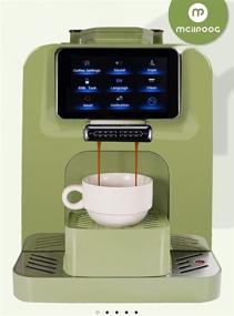 img 3 attached to 🍵 Ретро Зеленая Кофемашина Mcilpoog Smart Touch Screen Super-automatic: Продвинутая молокоперерабатывающая система с холодильником для американо, капучино, латте, эспрессо напитков.