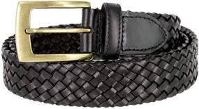 img 4 attached to 🕰️ Timeless Charm: Authentic Antiqued Buckle Basketweaved Leather Men's Belt Accessories