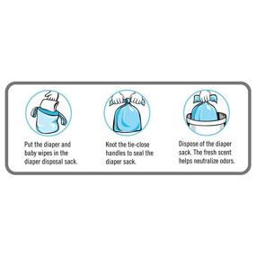 img 1 attached to 💩 Sassy 250ct Diaper Sacks: Convenient and Fragrant Lavender Disposal Solution