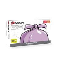 💩 sassy 250ct diaper sacks: convenient and fragrant lavender disposal solution logo