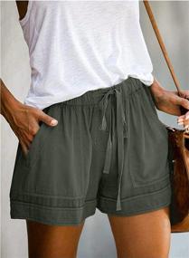 img 3 attached to 🩳 Stylish and Comfortable Women's Elastic Waist Pocketed Shorts - Acelitt Collection, S-3XL