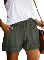 🩳 stylish and comfortable women's elastic waist pocketed shorts - acelitt collection, s-3xl logo