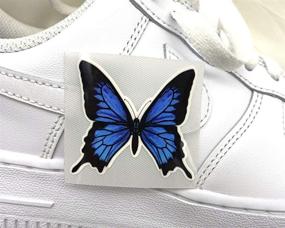 img 3 attached to 🦋 Lemonadeus Butterfly Decal Patches for Custom Nike Air Force 1/Vans/Stickers Kit - DIY Hand Painted Sneaker Idea Set of 6 - Blue Swallowtail Design Your Own Shoes