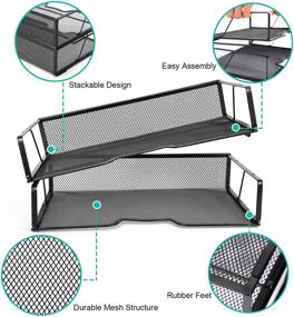 img 3 attached to Meshist Stackable Organizer Desktop Document