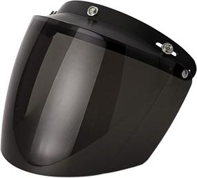 img 1 attached to Chern Yueh 3-Snap Open Face Motorcycle Helmets Flip Up Face Visor Wind Shield Lens (Smoke)