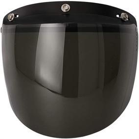 img 2 attached to Chern Yueh 3-Snap Open Face Motorcycle Helmets Flip Up Face Visor Wind Shield Lens (Smoke)