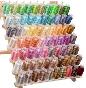 img 2 attached to 🧵 Яркое разнообразие: 70 катушек полихромной вышивальной нитки для швейных машин