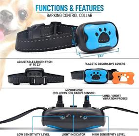 img 3 attached to MK Global Bark Collar – Humane Barking Control Device for Dogs, Vibration and Sound Mode, No Shock Training Collar