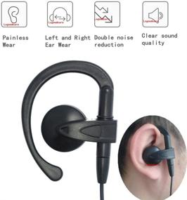 img 3 attached to 🎧 5-Pack 2 Pin Ear Clip Ear Hook Security Earpiece with PTT, Mic | Compatible for Kenwood TK3170 TK3173 TK3200 TK3201 Walkie Talkie | Lsgoodcare