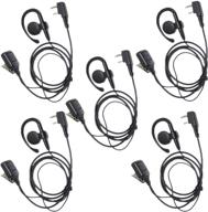 🎧 5-pack 2 pin ear clip ear hook security earpiece with ptt, mic | compatible for kenwood tk3170 tk3173 tk3200 tk3201 walkie talkie | lsgoodcare logo