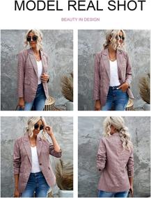 img 3 attached to 👚 BLENCOT Women's Blazers Casual Sleeve Jackets for Suiting & Blazers - Clothing