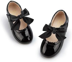 img 4 attached to Meckior Toddler Little Bowknot Princess 👑 Girls' Shoes and Flats for Enhanced SEO