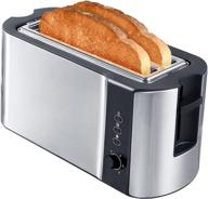 collabvine toaster 4 slice: 10 inch long slot, extra-wide stainless steel toaster for evenly toasting, reheating, and defrosting - silver логотип