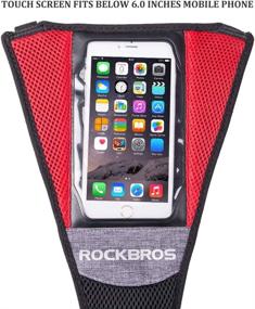 img 2 attached to 🚴 ROCKBROS Bike Sweat Guard with Phone Pouch for Indoor Cycling - Compatible with 6.5" iPhone Xs, 11 Pro Max, Samsung S10, Note 9 - Bicycle Trainer Sweat Net