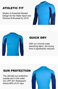 img 1 attached to 👕 ALLEZ Men's UPF 50+ Rash Guard Long Sleeve Swim Shirts: Stay Protected and Stylish in Quick-dry UV/Sun Protection Swimwear