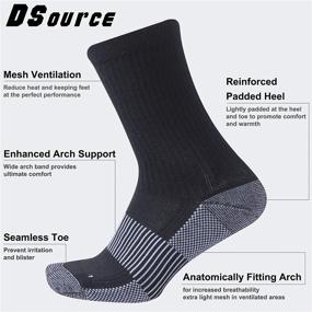 img 2 attached to 🧦 Медные носки совместимые, DSource унисекс спортивные носки для бега с амортизирующей подошвой и поддержкой свода стопы - набор из 3/6 пар