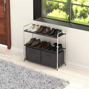 img 1 attached to 🗄️ Maximize Closet Organization with Simple Houseware 3-Tier Storage & 2 Drawers in Dark Grey