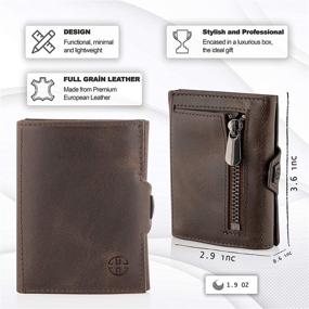img 1 attached to 👝 Trusador Verona Leather Trifold Wallet with ID Window, Card Slots & Money Holder