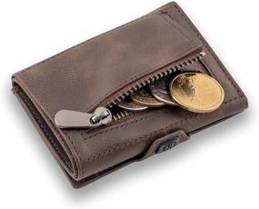 img 2 attached to 👝 Trusador Verona Leather Trifold Wallet with ID Window, Card Slots & Money Holder