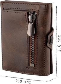 img 3 attached to 👝 Trusador Verona Leather Trifold Wallet with ID Window, Card Slots & Money Holder