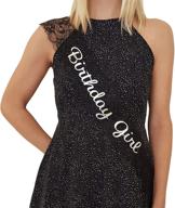 🎉 elegant black birthday girl sash: perfect women's accessory logo