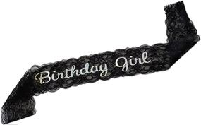 img 3 attached to 🎉 Elegant Black Birthday Girl Sash: Perfect Women's Accessory