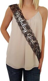 img 2 attached to 🎉 Elegant Black Birthday Girl Sash: Perfect Women's Accessory