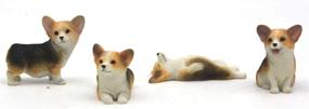 img 2 attached to 🐶 Set of 5 Corgi Figurine Toys | Corgi Cake Topper Mini Decorations for superb SEO