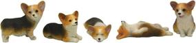 img 3 attached to 🐶 Set of 5 Corgi Figurine Toys | Corgi Cake Topper Mini Decorations for superb SEO