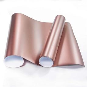 img 3 attached to 🌟 Holographic Chrome Satin Rose Gold Craft Vinyl: 12 Inch X 6 Feet | Cricut, Silhouette Cameo & Silk Satin Rose Gold