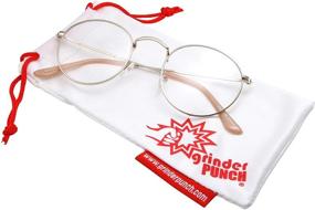img 3 attached to 👓 Vintage-inspired Metal Clear Round Glasses: A Stylish Blast from the Past
