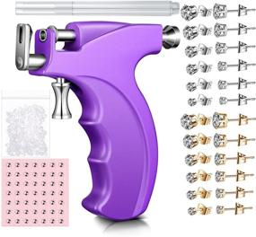img 4 attached to Ear Nose Navel Stainless Steel Tool Set with 12 Pairs of Salon/Home Use Stud Earrings