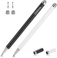 🖊️ 2-pack zealoire stylus for ipad - magnetic disc capacitive pens for apple/iphone/ipad pro/mini/air/android/microsoft/surface - universal touch screens - black/white logo