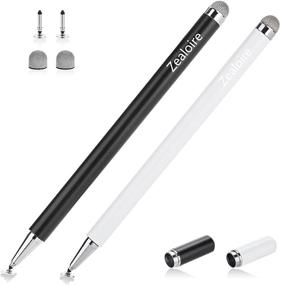 img 4 attached to 🖊️ 2-Pack Zealoire Stylus for iPad - Magnetic Disc Capacitive Pens for Apple/iPhone/iPad Pro/Mini/Air/Android/Microsoft/Surface - Universal Touch Screens - Black/White