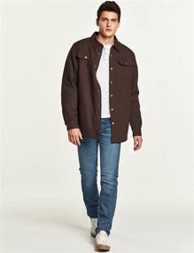 img 2 attached to CQR Sleeved Sherpa Brushed Flannel Men's Clothing