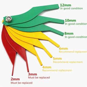 img 3 attached to 📏 Набор измерителей толщины тормозной накладки ANTFEES - 8 штук для тормозных колодок стандарта SAE и метрической системы - Инструмент для измерения толщины тормозной накладки из стали