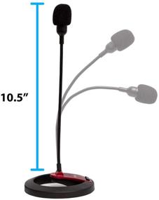 img 3 attached to 🎧 Enhance Your Audio Experience with the PC Goose Neck Microphone: Mute Switch, Stand & Plug And Play 3.5mm Compatibility for Desktop, Laptop, iPad & Tablets