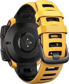 img 3 attached to 🌟 Yellow Silicone Replacement Watch Band for Garmin Instinct/Solar/Tactical by NotoCity