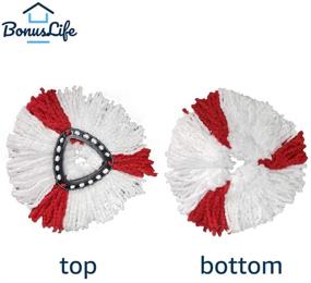 img 3 attached to 🧹 BonusLife 3-Pack Spin Mop Power Refill Microfiber Heads - Easy Cleaning Compatible with Most Mops