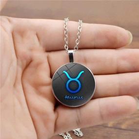 img 1 attached to 📿 Vintage Glowing Zodiac Necklace: JczR.Y Twelve Constellation Luminous Pendant for Women Girls Fashion Jewelry