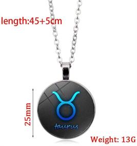 img 3 attached to 📿 Vintage Glowing Zodiac Necklace: JczR.Y Twelve Constellation Luminous Pendant for Women Girls Fashion Jewelry