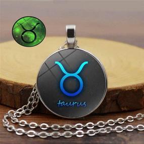 img 2 attached to 📿 Vintage Glowing Zodiac Necklace: JczR.Y Twelve Constellation Luminous Pendant for Women Girls Fashion Jewelry